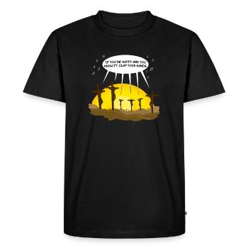 Clap Your Hands - T-shirt Premium bio Homme - noir - Devant - Nico (187cm)