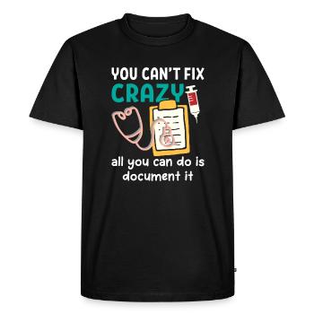 Nurse Tshirt Funny - Men's Premium Organic T-Shirt - black - Front - Nico (187cm)