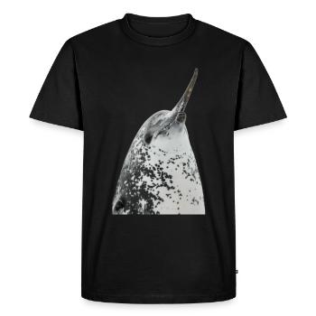 Narwhal - Men's Premium Organic T-Shirt - black - Front - Nico (187cm)