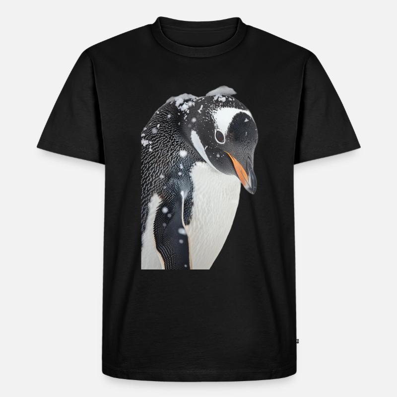 Pinguin - Männer Premium Bio T-Shirt - Schwarz