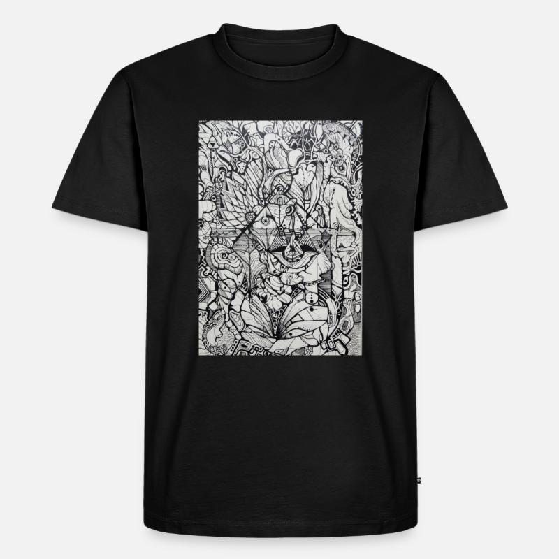 Psychedelic Vision - Männer Premium Bio T-Shirt - Schwarz