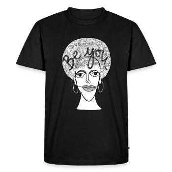 be you streetstyle fashion - T-shirt Premium bio Homme - noir - Devant - Nico (187cm)