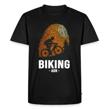 biking ADN vélo velo vélos velos - T-shirt Premium bio Homme - noir - Devant - Nico (187cm)