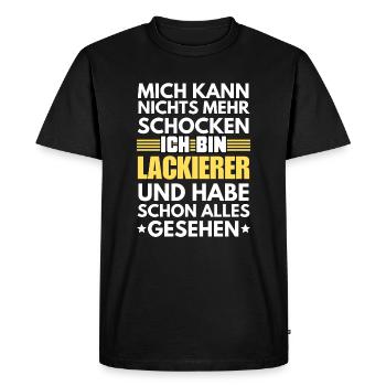 Peintre non choquable - T-shirt Premium bio Homme - noir - Devant - Nico (187cm)
