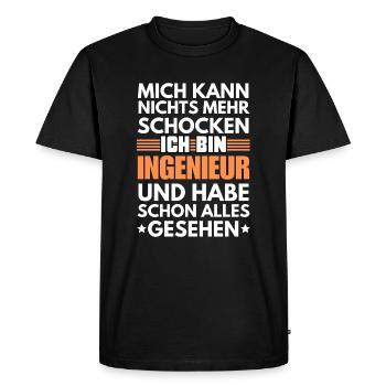 Non-Shockable Engineer - Men's Premium Organic T-Shirt - black - Front - Nico (187cm)