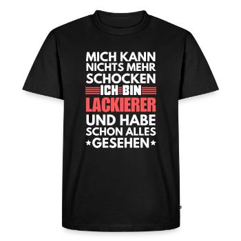 Peintre non choquable - T-shirt Premium bio Homme - noir - Devant - Nico (187cm)