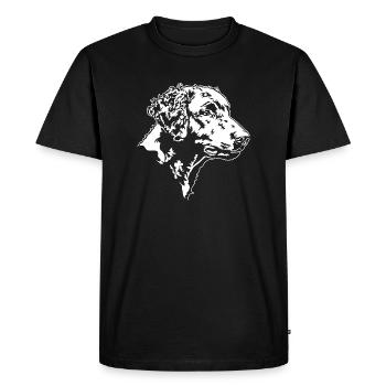 CURLY COATED RETRIEVER Portrait de chien Wilsigns - T-shirt Premium bio Homme - noir - Devant - Nico (187cm)