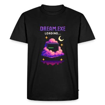 Dream.exe chargement - Entrez en mode veille - T-shirt Premium bio Homme - noir - Devant - Nico (187cm)
