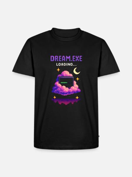 Dream.exe Loading – Enter Sleep Mode - Männer Premium Bio T-Shirt - Schwarz
