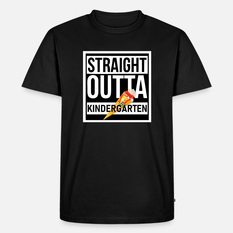 ERSTER SCHULTAG - Männer Premium Bio T-Shirt - Schwarz