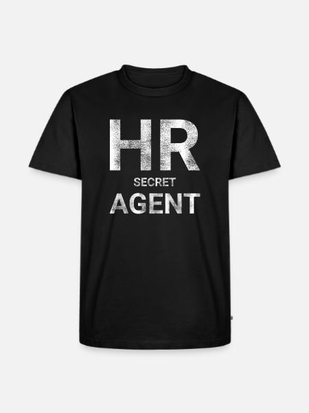 HR Secret agent - Men's Premium Organic T-Shirt - black