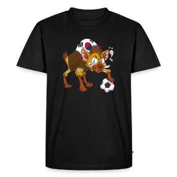 Hyena Fan South Korea - Men's Premium Organic T-Shirt - black - Front - Nico (187cm)