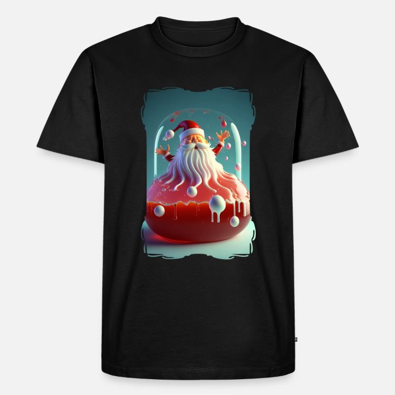 Weihnachtsmann-Gelee - Männer Premium Bio T-Shirt - Schwarz
