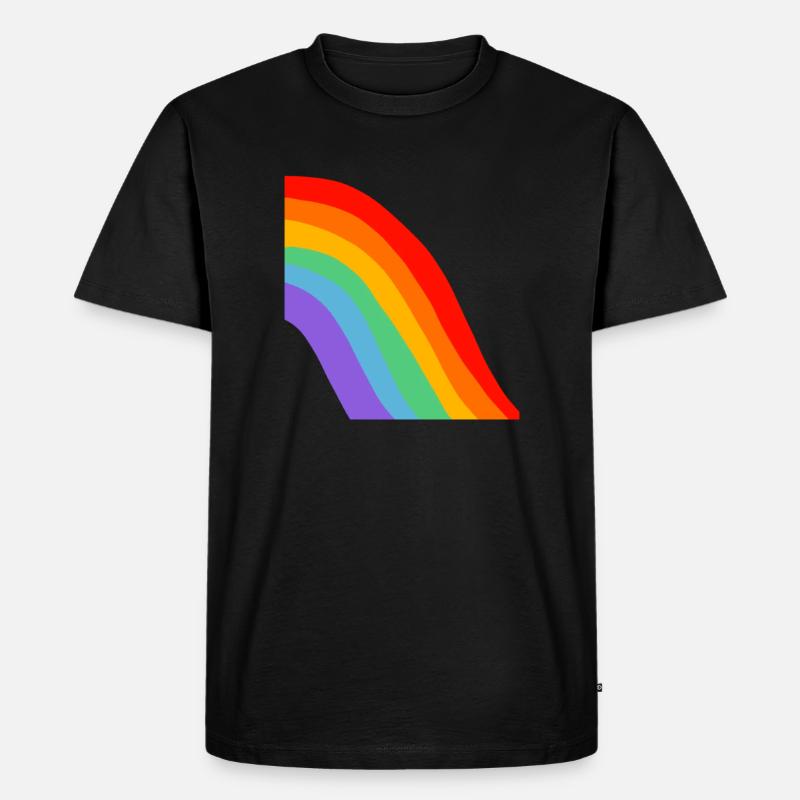 RAINBOW PRIDE LGBTQ+ - Männer Premium Bio T-Shirt - Schwarz