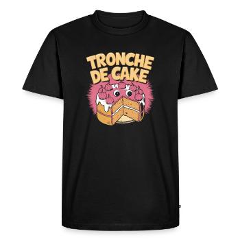 Tronche de cake - T-shirt Premium bio Homme - noir - Devant - Nico (187cm)