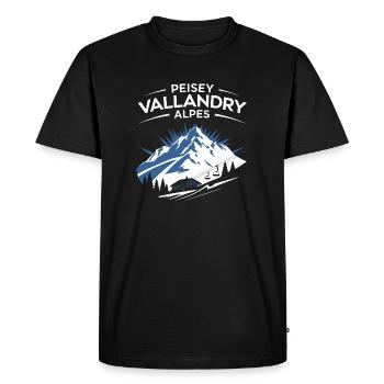 Peisey-Vallandry - Alpes - T-shirt Premium bio Homme - noir - Devant - Nico (187cm)