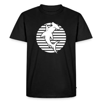 requin-marteau, plongée - T-shirt Premium bio Homme - noir - Devant - Nico (187cm)