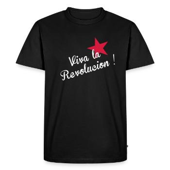 Viva la Revolucion ! - T-shirt Premium bio Homme - noir - Devant - Nico (187cm)