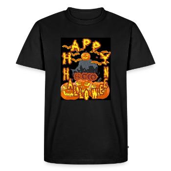 Bo, joyeux Halloween avec Master Pumpkin - T-shirt Premium bio Homme - noir - Devant - Nico (187cm)