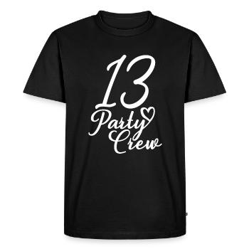 13 Party Crew 13th Birthday Party 13 Years Old - Men's Premium Organic T-Shirt - black - Front - Nico (187cm)