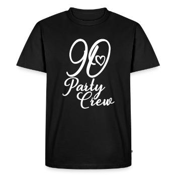 90 Party Crew 90th Birthday Party 90 Years Old - Men's Premium Organic T-Shirt - black - Front - Nico (187cm)