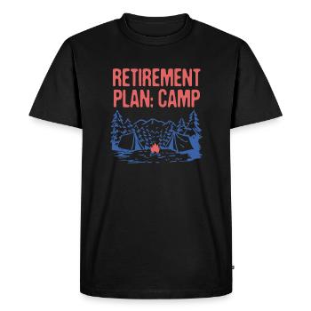 Plan de retraite Camp Retraité Camping Personnes âgées - T-shirt Premium bio Homme - noir - Devant - Nico (187cm)