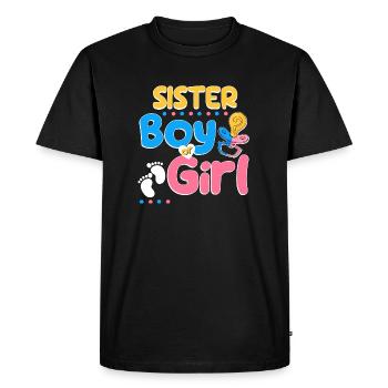 Pink or Blue Sister Loves You Best Sist Ever Big - T-shirt Premium bio Homme - noir - Devant - Nico (187cm)