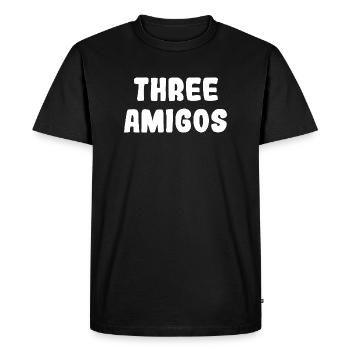 Three amigos three amigos triplets gift - Men's Premium Organic T-Shirt - black - Front - Nico (187cm)