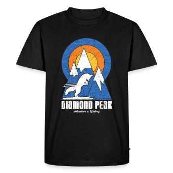 Retro Diamond Peak Ski White Fox - Men's Premium Organic T-Shirt - black - Front - Nico (187cm)