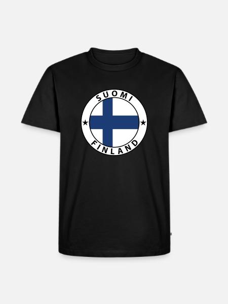 Finland - Men's Premium Organic T-Shirt - black