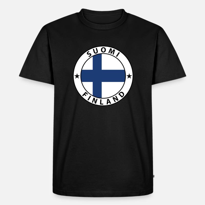 Finnland - Männer Premium Bio T-Shirt - Schwarz