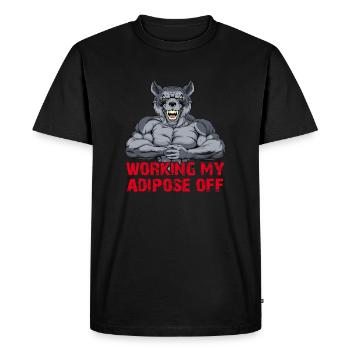 Musculation Musculation Renforcement musculaire Perte de graisse sans limite - T-shirt Premium bio Homme - noir - Devant - Nico (187cm)