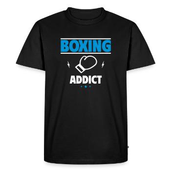 Box-Süchtiger – für alle Ring-Enthusiasten! - Männer Premium Bio T-Shirt - Schwarz - Vorne - Nico (187cm)