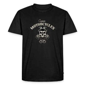Skull biker motorcycles - Men's Premium Organic T-Shirt - black - Front - Nico (187cm)