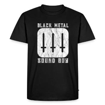 Black Metal Sound Guy - Ingénieur du son Cadeau - T-shirt Premium bio Homme - noir - Devant - Nico (187cm)