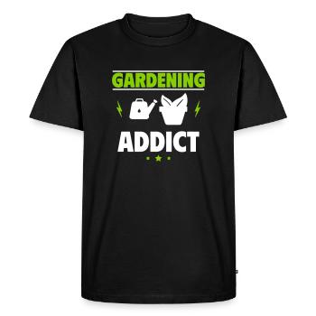 Garden-addicted - Men's Premium Organic T-Shirt - black - Front - Nico (187cm)