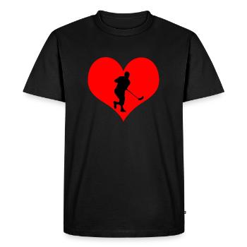 Floorball - Men's Premium Organic T-Shirt - black - Front - Nico (187cm)