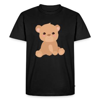 ours en peluche - T-shirt Premium bio Homme - noir - Devant - Nico (187cm)