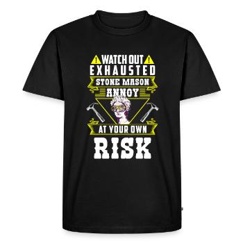 Artisanat Œuvres d’art en pierres créatives - T-shirt Premium bio Homme - noir - Devant - Nico (187cm)