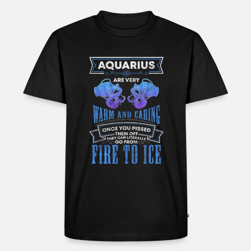 Wassermann Januar Geburtsmonat - Männer Premium Bio T-Shirt - Schwarz