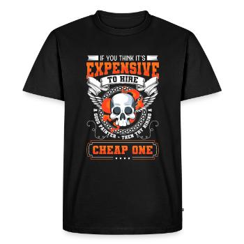 Profession d’artiste Maître peintre Artisan - T-shirt Premium bio Homme - noir - Devant - Nico (187cm)