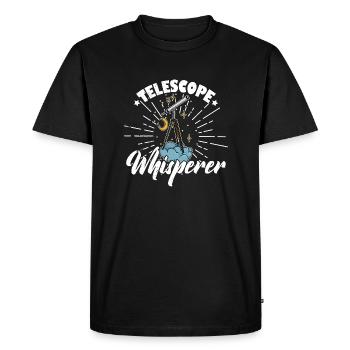 Space Stars Planets Telescope Astronomy - Men's Premium Organic T-Shirt - black - Front - Nico (187cm)