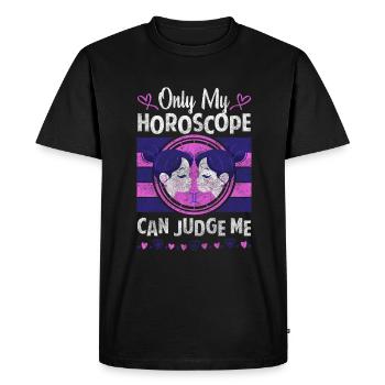 Constellation d’éléments de l’horoscope du zodiaque - T-shirt Premium bio Homme - noir - Devant - Nico (187cm)