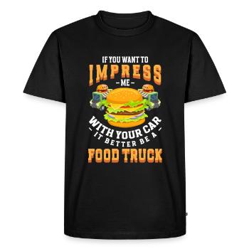 Festival des repas de restauration rapide - T-shirt Premium bio Homme - noir - Devant - Nico (187cm)