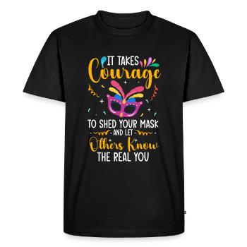 Déguisement costume party Mardi Gras - T-shirt Premium bio Homme - noir - Devant - Nico (187cm)