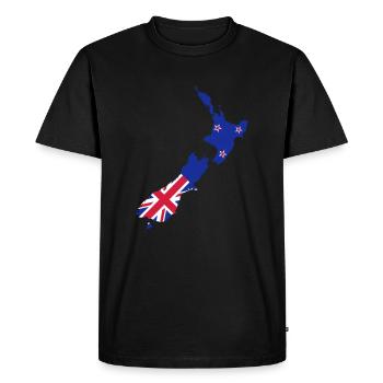 Nouvelle-Zélande - T-shirt Premium bio Homme - noir - Devant - Nico (187cm)