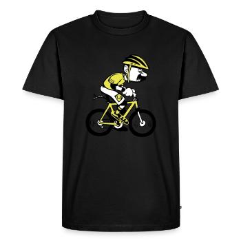 Bicycle humorous comic book age man - Men's Premium Organic T-Shirt - black - Front - Nico (187cm)