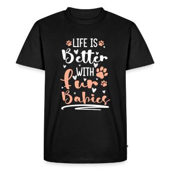 Dog Owner, Animal Love, Animal Lover - Men's Premium Organic T-Shirt - black - Front - Nico (187cm)