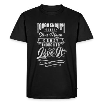 Sculptor, stonemason, journeyman, craftsman - Men's Premium Organic T-Shirt - black - Front - Nico (187cm)