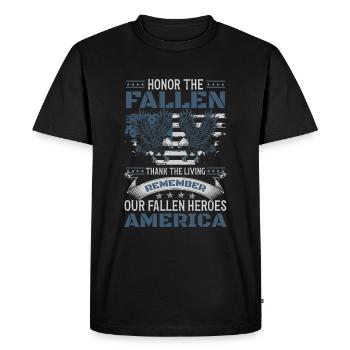 Pouvoir patriotique des États-Unis Stars and Stripes - T-shirt Premium bio Homme - noir - Devant - Nico (187cm)